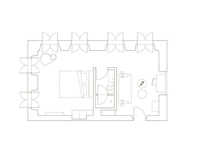 Luxe & Sweet One Bedroom Layout 1